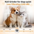 thumbnail image 4 of 2-in-1 Dog and Cat Nail Grinder Clipper 3-Speed Adjustable Electric Grooming Tool with LED Light Quiet Motor USB Rechargeable for Safe Trimming Professional Pet Care, 4 of 6