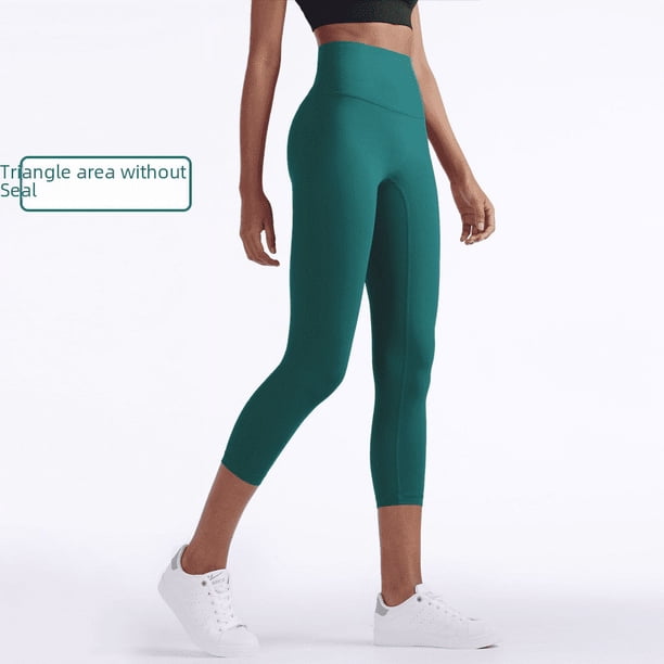 Pantalones de yoga para mujer, de una pieza, sin costuras, para deportes al aire libre, pantalones de fitness con circunferencia de cadera