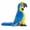 Light Blue Macaw, variant on Bird Plush Toy, Soft Stuffed Parrot Macaw Cockatoo Flamingo Toucan Decor Gift