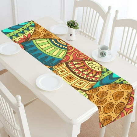 Mkhert Easter Eggs Table Runner For Wedding Party Banquet Decoration 14x72 Inch