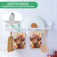 thumbnail image 6 of Pot Holders Set of 2 Heat Resistant 338℉ Kitchen Oven Gloves Potholder Cooking Baking Microwave Mitts Highland Cow Flowers Rainbow, 6 of 7