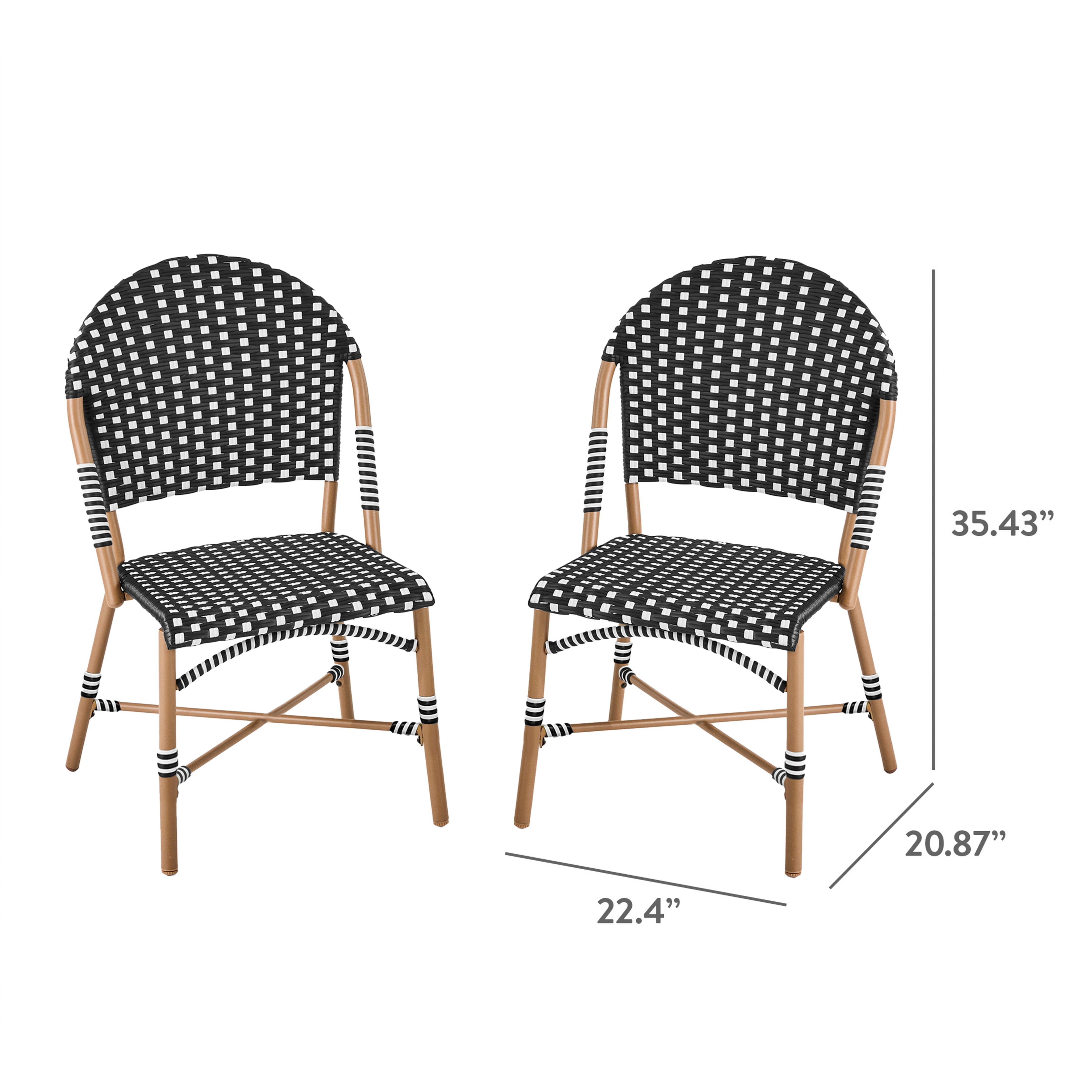 Better Homes & Gardens Lilah Parisian Outdoor Bistro Set, Black