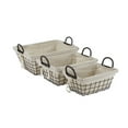 thumbnail image 6 of Tapered Metal Wire Set Of 3 Rectangular Storage with Liner, 6 of 7