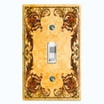 thumbnail image 1 of Metal Light Switch Plate Cover Elegant Yellow Grape Vine Damask Frame FRA048, 1 of 13