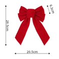 thumbnail image 3 of Colgante de adorno para la parte superior del árbol de Navidad, lazo grande, cinta de encaje de terciopelo, bricolaje, decoración del hogar, fiesta de Año Nuevo 2024, accesorios de regalo de bricolaje, 3 of 5