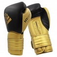 thumbnail image 2 of Adidas Hybrid 300 Boxing and Kickboxing Gloves for Women & Men- 14oz, Black/Gold, 2 of 19