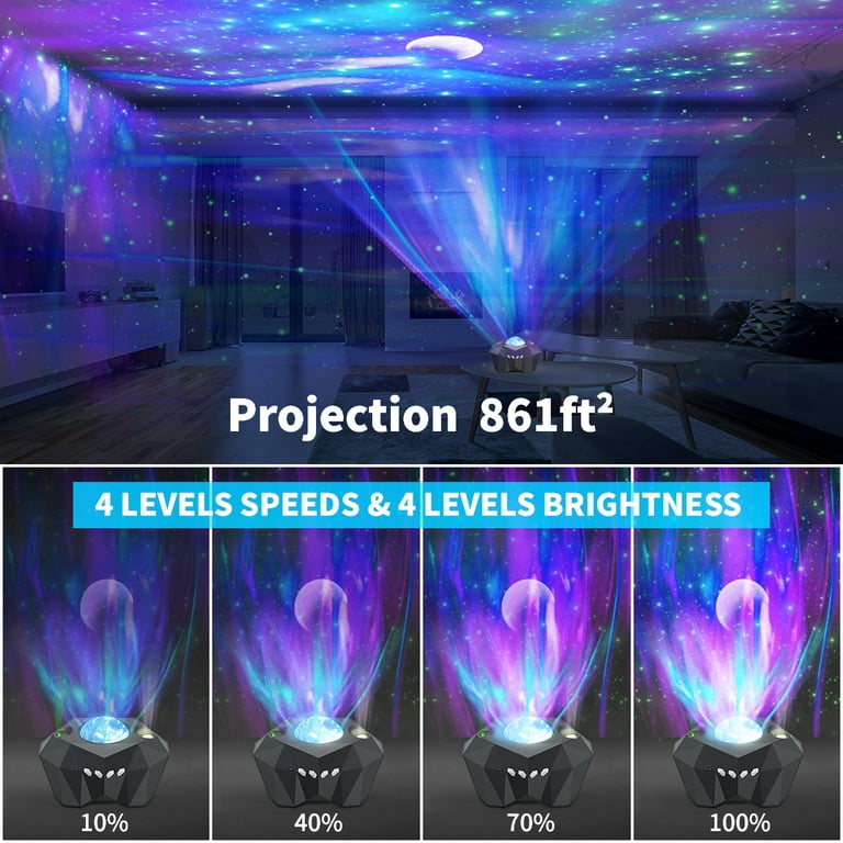 GPED 3 in 1 LED Galaxy Projector, Modes Bt Music Speaker & Function - Walmart.com