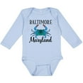 thumbnail image 3 of Inktastic Baltimore Maryland Vacation Blue Crab Boys or Girls Long Sleeve Baby Bodysuit, 3 of 5