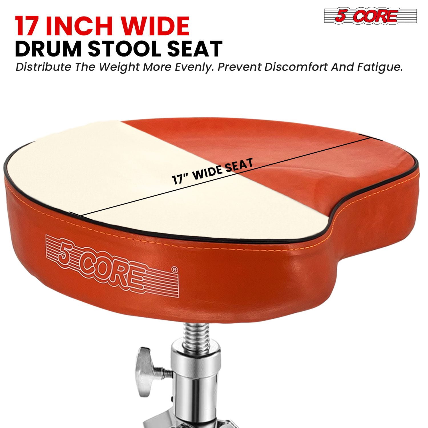 Drum Throne Padded Guitar Stool Saddle Drummer Seat for Adults & Kids