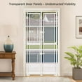 thumbnail image 5 of unipaws Clear Acrylic Cat Safety Gate, 75"-98" Height and 36.2"-37" Wdie Adjustable, Auto Closing and No Drilling Plus Stable 3 Support Pillars, White, 5 of 7