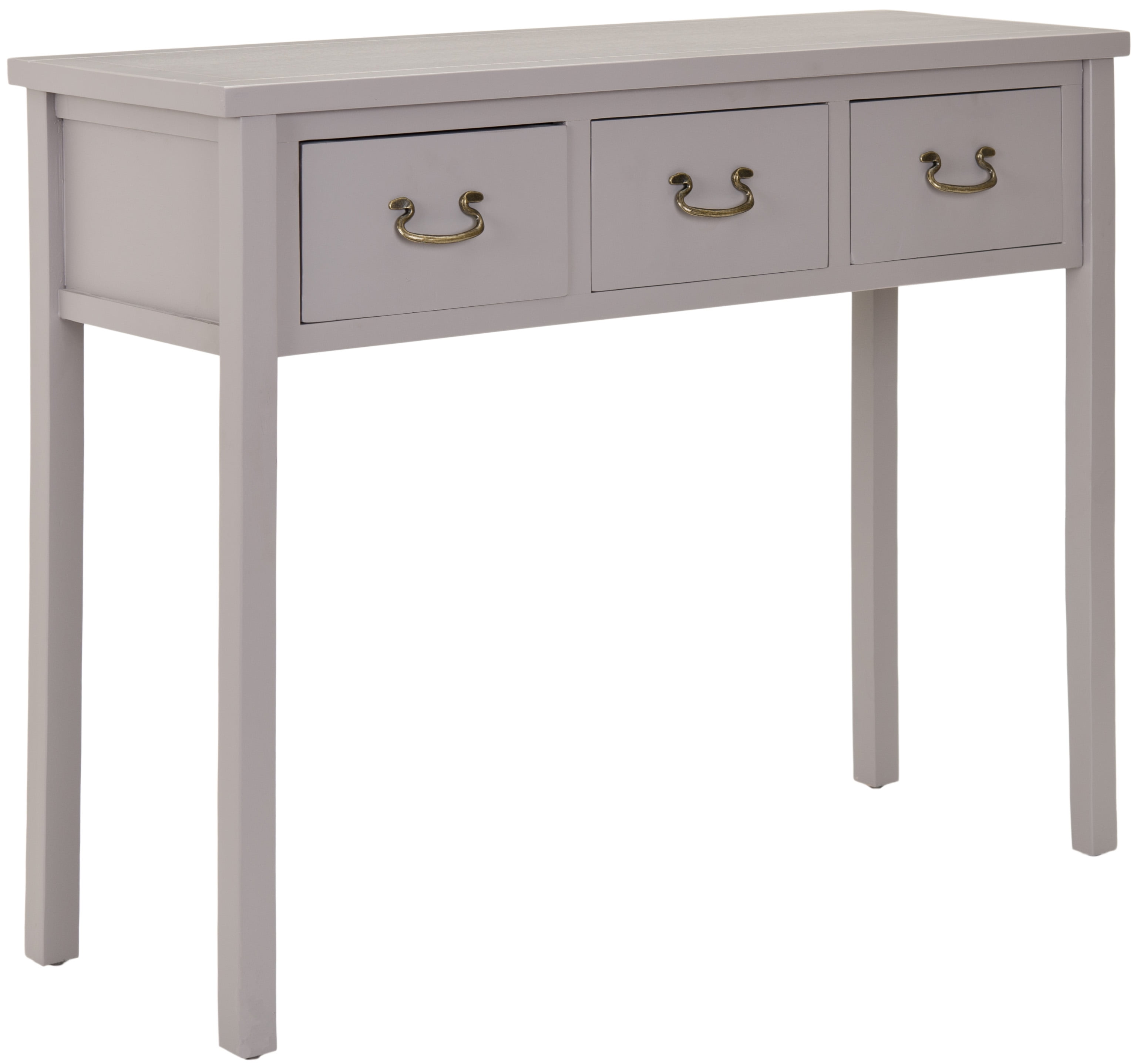 SAFAVIEH Cindy Contemporary Nautical Console w/ 3 Storage Drawers, Quartz Grey