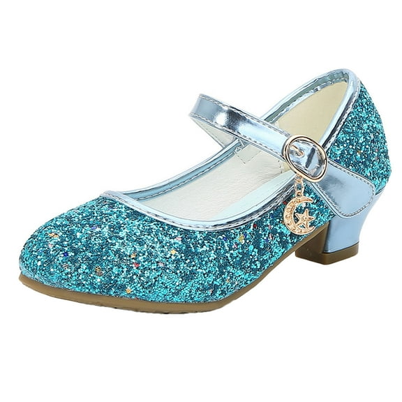VUHXZWAF Girls Dress Shoes Kids Heels Rhinestone Bows Wedding and Party Trendy Footwear Size 3