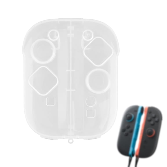Transparent Storage Case for Joy-Con 2, Plastic Game Controller Protective Box Dust-Proof Portable Handheld Grip Shell with Precise Cutouts for Switch 2 Accessories Game Lover Gifts