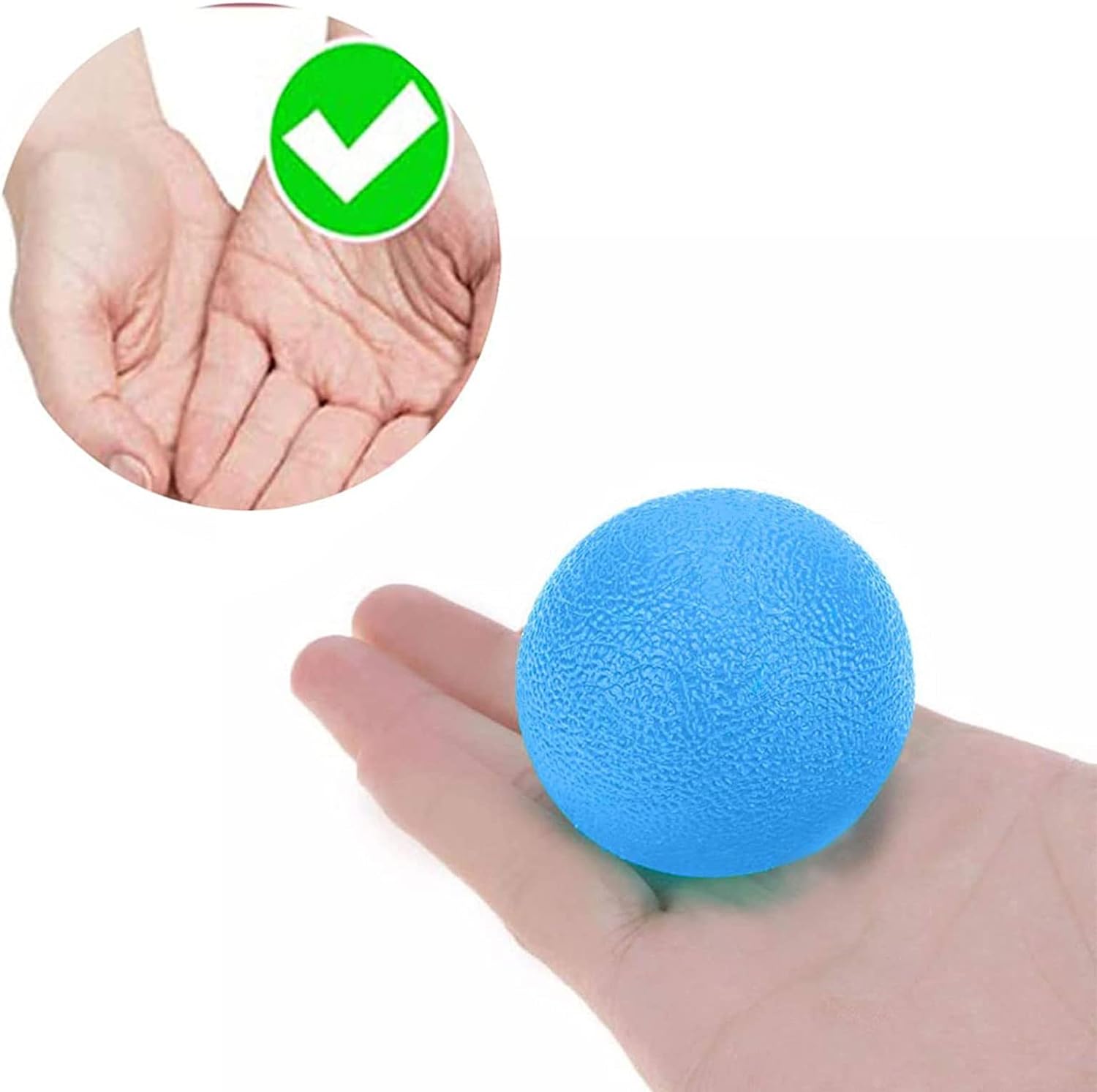 Balle De Préhension Et D'exercice Pour Les Mains - 10x6.5 Cm, En PU, Améliore Force Et Dextérité