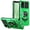 Green, variant on TJS for TCL ION X / ION V / 40Z Phone Case, [Military Grade] Robotic Magnetic Support Car Mount Metal Ring Holder Kickstand Cover (Black)