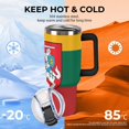 thumbnail image 5 of Lithuania Flag Lithuanian Emblem Tumbler with Handle and Straw 40 oz Stainless Steel Leakproof Travel Coffee Mug Car Cup Vacuum Water Bottle 40oz, 5 of 8