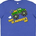 thumbnail image 4 of Inktastic Happy St. Patrick's Day Monster Truck with Leprechaun Youth T-Shirt, 4 of 5