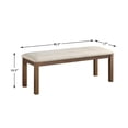 thumbnail image 5 of Lexicon Bonner Pine Wood Dining Room Bench in Brown Finish, 5 of 5
