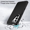 thumbnail image 4 of I-HONVA Compatible with Samsung Galaxy S26 Case,3-Layer Military-Grade Drop Protection Anti-Slip Bumper Rugged Shockproof Dustproof Protection Phone Case,Black, 4 of 7