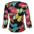 thumbnail image 2 of T-Shirt pour Femmes à Manches 3/4 avec Papillons et Paillettes, 2 of 2