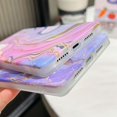 thumbnail image 4 of HAHDAXIA Luxury Glitter Marble Pattern iPhone 11 Square Edge Case,Chic Slim Golden Plating TPU Silicone Rubber Gel Sturdy Protective Bumper Cases Cover(Purple), 4 of 6