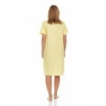 thumbnail image 4 of Dream8teen Women's Snaps Front Closure House Dress Sleeveless Woven Housecoat Duster Lounger Robe 2010 Yellow Lace Trim Large, 4 of 5