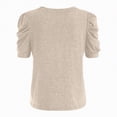 thumbnail image 6 of Kaprioy Womens Summer Tops Women's Puff Short Sleeve Tops for Women Trendy Summer Casual Crewneck T Shirt Business Work Blouse, 6 of 6