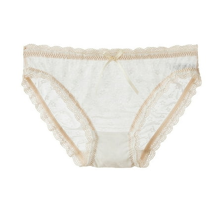 

Mackneog High Rise Underwear Women Women Plus Size Sexy Lace Hollow Bowknot Low Waist Briefs Panties Underwear Polyester Lace Thong Plus Size Panties