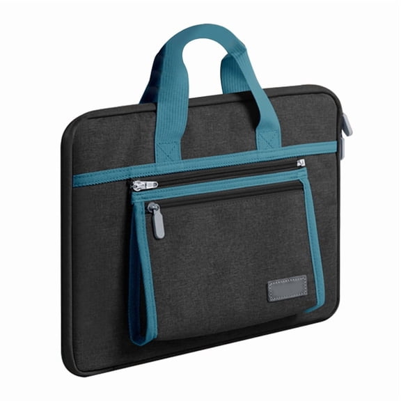 Waterproof Laptop Bag, Tablet Bag Sleeve Handbage Portable Notebook Briefcase 13.3-14 Inch Black Turquoise