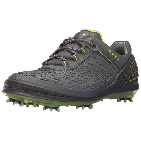 Ecco Leather Golf Shoe - ECCO Men's Cage Sport Golf Shoe, Grey/Lime Punch, 40 EU/6-6.5 M US