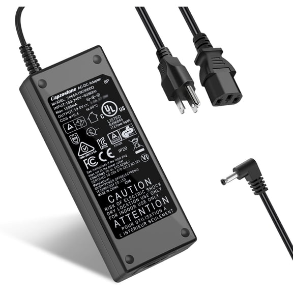 19V Laptop Charger for Gateway GWTN156-1BK GWTN156-1BL GWTN156-4BL GWTN156-5BK GWTN156-7BL GWTN156-7BK GWTN141-4BL GWTN141-4GR GWTN141-10BK GWTN141-10BL GWNR71517-BL BK AC Adapter Power Supply