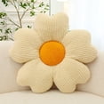 thumbnail image 4 of Flower Pillow Flowers Shaped Pillow Cushion Decorative Daisy Pillow for Bed Cute Throw Pillow Flower Floor Pillow Soft Seat Cushion Cushion(19.7Inch，Yellow), 4 of 8