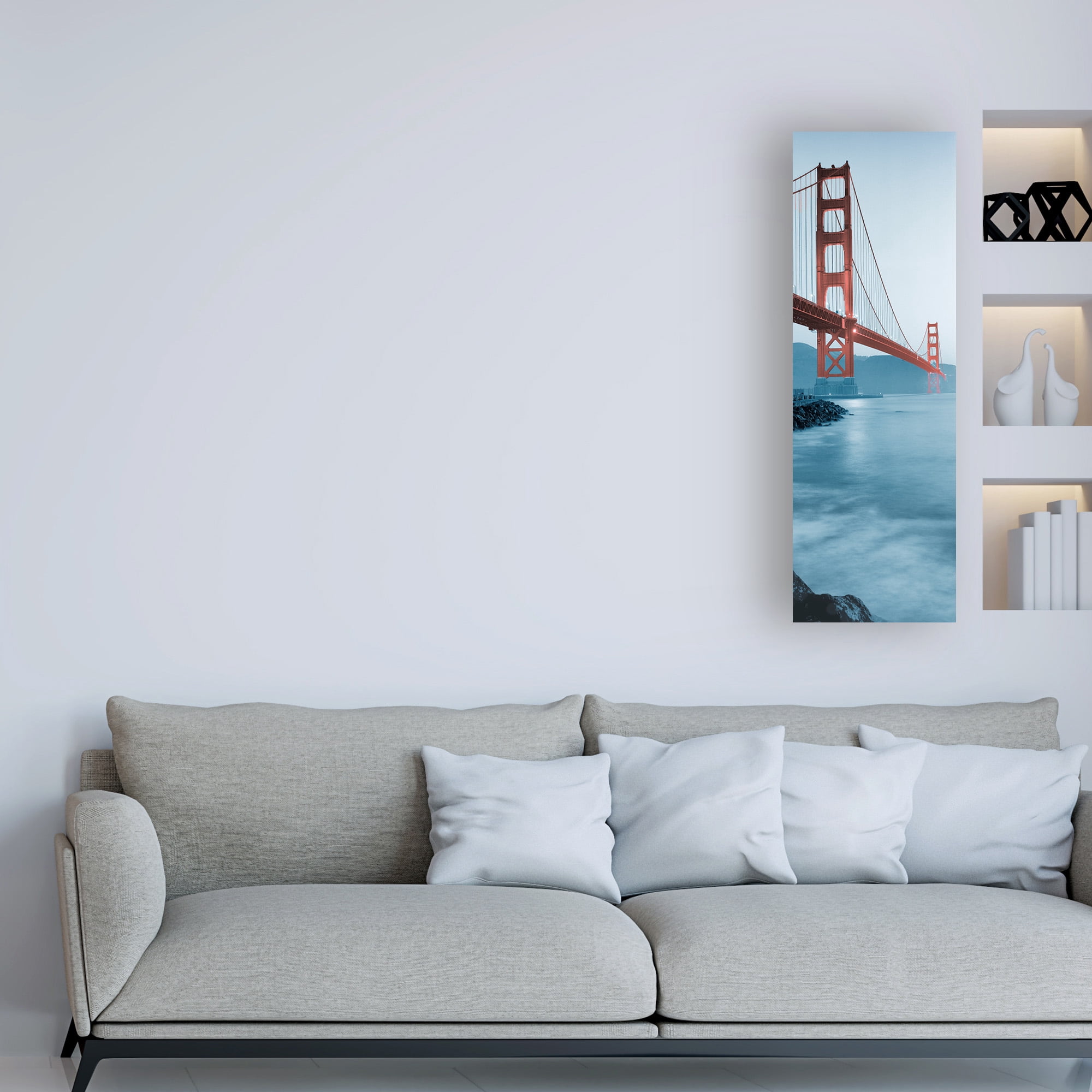 Trademark Fine Art 'Golden Gate Bridge at Dawn (B)' Canvas Art by Alan Blaustei