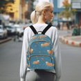 thumbnail image 7 of FORMRS Mini Backpack Purse for Women Travel Daypack Casual Shoulder Bag, Capybaras Swimming, 7 of 7