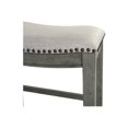 thumbnail image 4 of Tabouret Saddle avec Base Gris Antique, 24 Pouces, Tissu Gris, 4 of 4