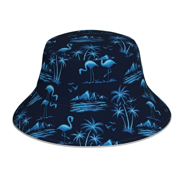 Balery BLUE Flamingo Birds Sombreros para el sol para hombre y mujer, sombrero de pescador con UPF 50+