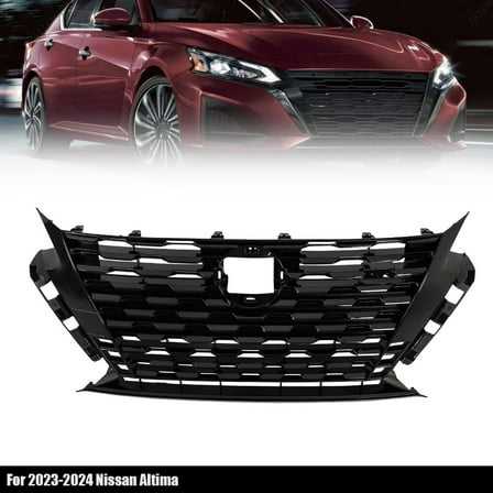 Black Front Bumper Grille Upper Grill Fit For Nissan Altima 2023-2024 Assembly