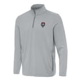 thumbnail image 2 of Men's Antigua Gray New Mexico Lobos Perilous Quarter-Zip Top, 2 of 3