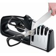 thumbnail image 1 of 4 in 1 Kitchen Sharpener Knife Sharpener and Scissors, Professional Knife Sharpener, Knife Sharpener with Non-Slip Eraser for Stainless Steel and Cera, 1 of 5