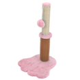 thumbnail image 4 of ZOUSSIQI Cat Scratching Post 19 Inches Tall 2 in 1 Cat Scratch Climbing Post with Interactive Plush Ball for IndoorCat Paw Shape Base Pink CW1110A-755, 4 of 13