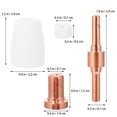 thumbnail image 2 of KAKOWELY Plasma Cutter Consumable 30pcs 40A Plasma Cutter Machine Consumables Accessories Electrode Tip Nozzle Kit1.18"X0.67"X0.67", 2 of 4