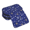 thumbnail image 4 of Disketp Golden Snowflakes Royal Blue Estuche de Lápices de Doble Capa con Tapa Abatible y Cremallera, Organizador Escolar para Adolescentes y Adultos, 4 of 7