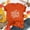 Orange, variant on AOOCHASLIY Thanksgiving Day Women Tops Women's Casual Thanksgiving Print Pullover Short Sleeve T-Shirt Tops Shirt