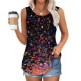 thumbnail image 2 of Cute Summer Tops For Women Going Out Cotton/Spandex Extra Long Black Tank Tops For Women Plus Size Plus Size Tunic Tops For Women 2026 T-Shirts For Women Graphic Tees Trendy, 2 of 6