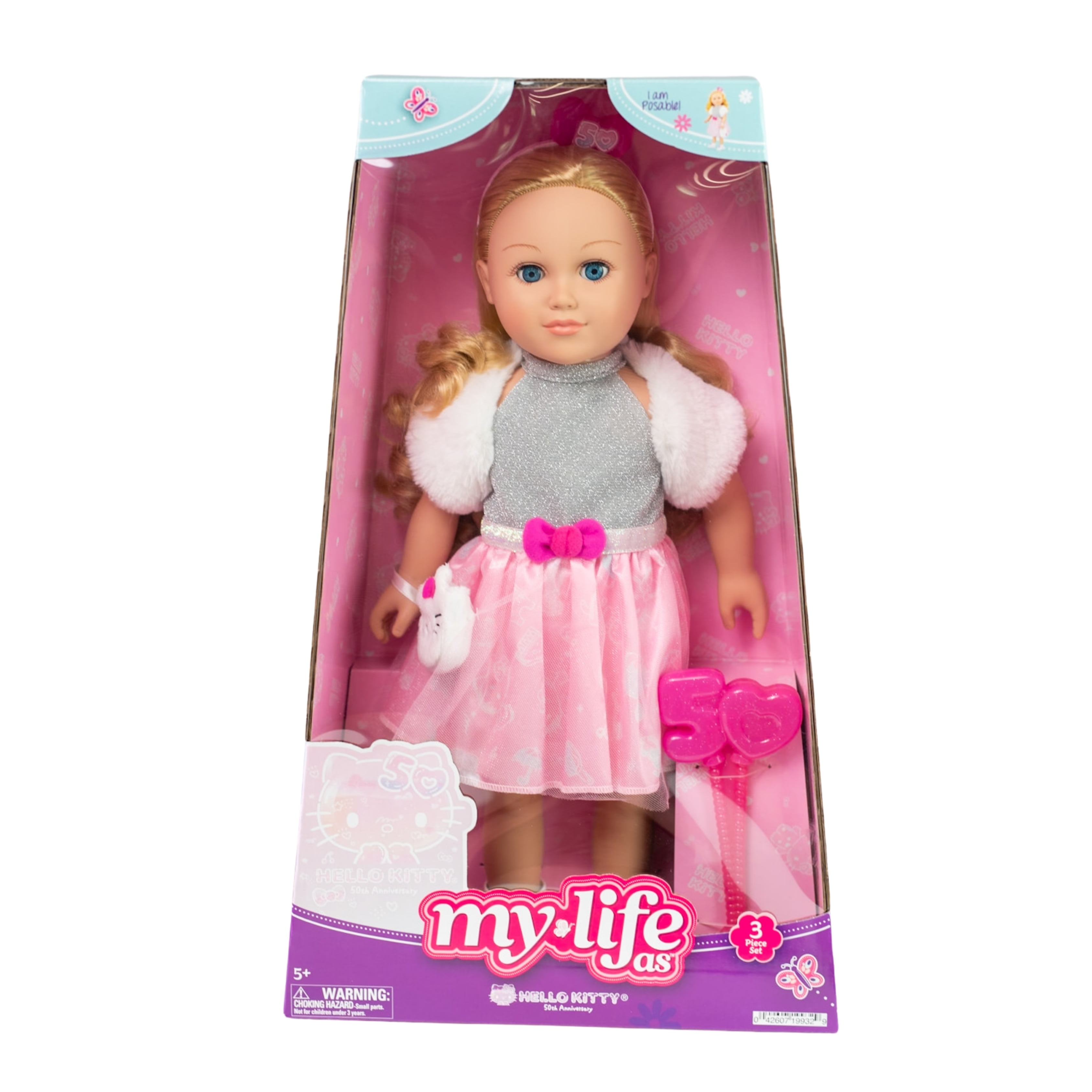 My Life As Poseable Hello Kitty 18" Doll, Blonde Hair, Blue Eyes, 50th Anniversary Edition  (图5) My Life As Poseable Hello Kitty 18" Doll, Blonde Hair, Blue Eyes, 50th Anniversary Edition  (图5)