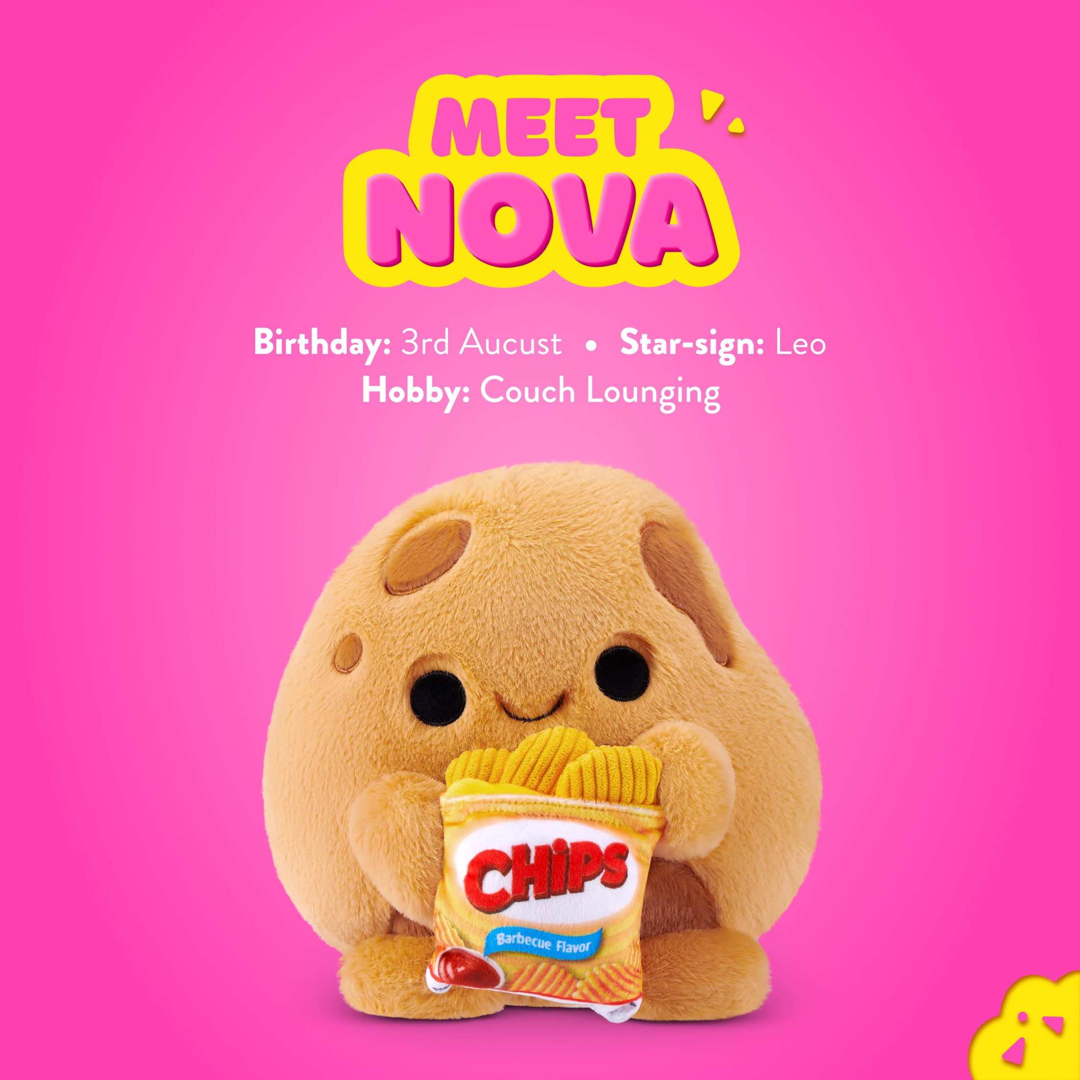 Snackles Core Series 2 Potato with Chips by ZURU - Ultra-Soft 8-inch Plush Toy for All Ages