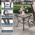 thumbnail image 6 of POTEBAN 3-Piece Outdoor Rocking Chairs, Brown Wicker Patio Furniture with Thickened Cushions and Table for Porch (Beige), 6 of 8