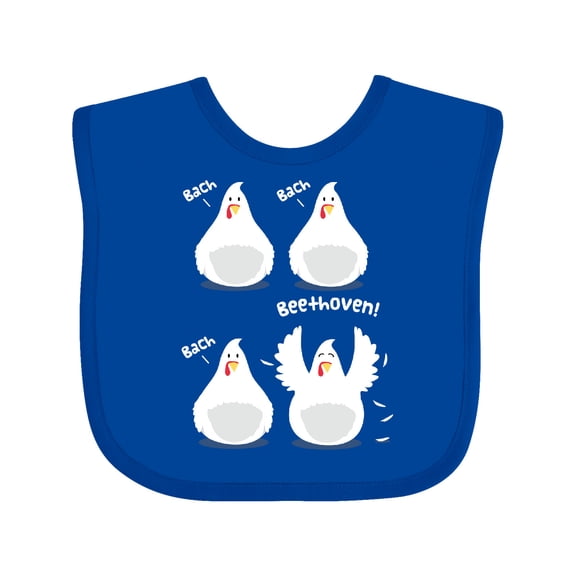 Inktastic Bach Beethoven Funny Chicks Boys or Girls Baby Bib