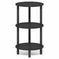 thumbnail image 6 of Furinno Turn-N-Tube 3-Tier Oval Side Table, Black End Table, Night Stand, Bedside Table for Living Room, Bedroom, Black Espresso/Black, 6 of 6