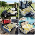 thumbnail image 6 of Golf Cart Seat Covers for 2 Seater,Yellow Daisy Microfiber Cart Seat Towel Blanket,Spring Floral Summer Botanical Watercolor Absorbent Breathable NonSlip Bench Seats Protector for Golf Course 51"x31", 6 of 9